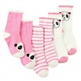 Socks 3in1 Panda Pink Stripe