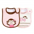 Bibs 2in1 Monkey Pink Brown