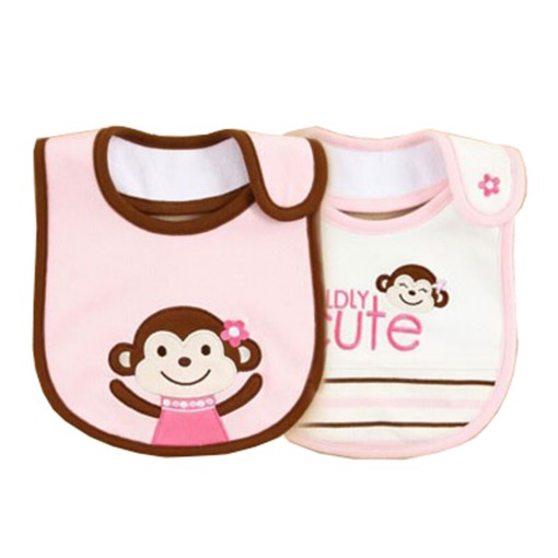 Bibs 2in1 Monkey Pink Brown 1