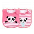 Bibs 2in1 Panda Pink Stripes