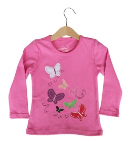Pink Flying Butterfly Tee