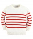 Red Stripe Sweater - White