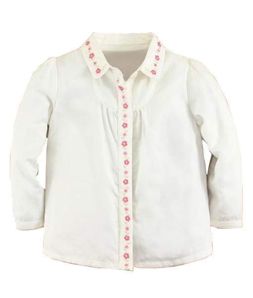 Flower Line White Shirt 1