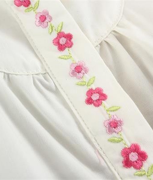 Flower Line White Shirt