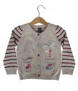 Butterfly Stripe Beige Cardigan