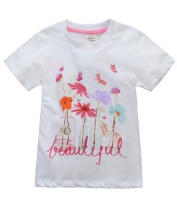 Beautiful Flower White Tee
