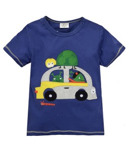 Turtle Car Blue Tee