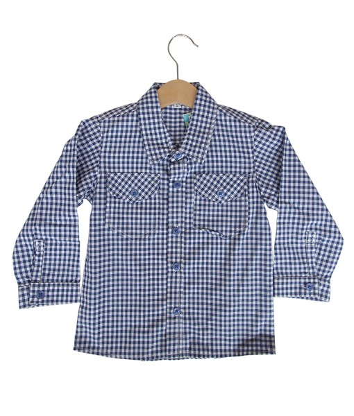 Casual Longsleeve Shirt - Blue Square 1