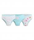 Butterfly Turquoise 3in1 Girl Underwear (1-6 Tahun)