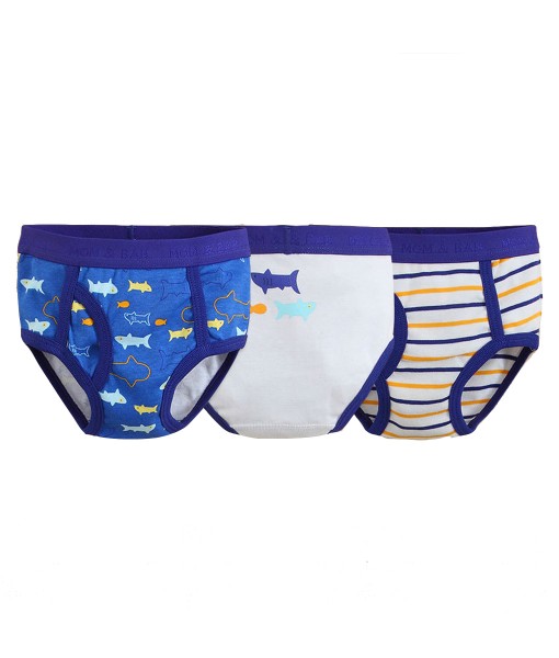 Shark Blue 3in1 Boy Underwear (1-3 Tahun) 1