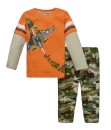 Fighter Plane Orange Tee + Army Pant