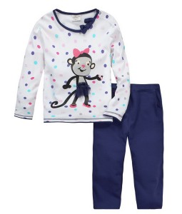 Monkey Polkadot Tee + Purple Pant