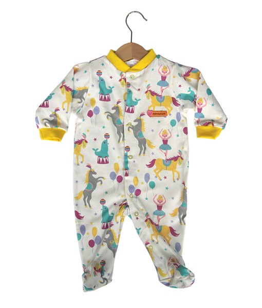 Circus Yellow Baby Jumpsuit 1