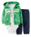 All-Stars Green Jacket+White Bodysuit+Blue Pant