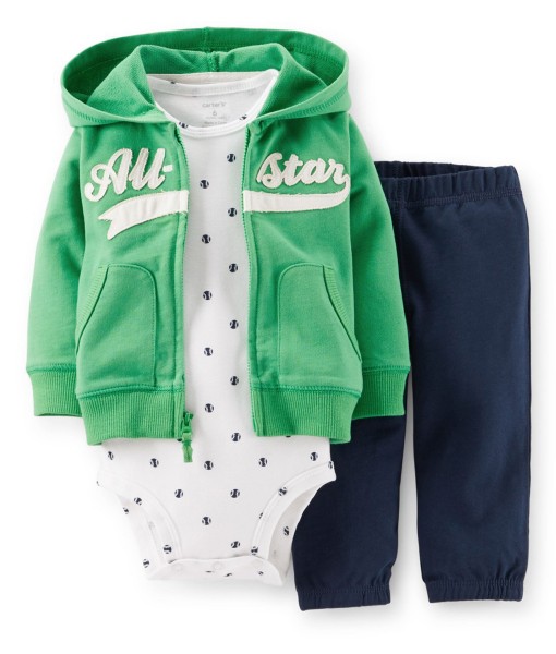 All-Stars Green Jacket+White Bodysuit+Blue Pant 1