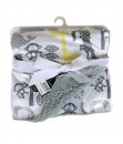 Animal Grey Double Fleece Baby Blanket