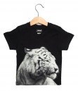 White Tiger Black Tee