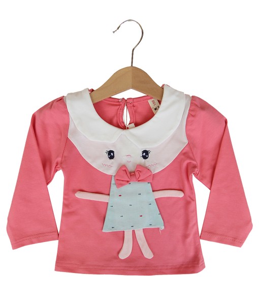 Character Collar Top - Pink 1