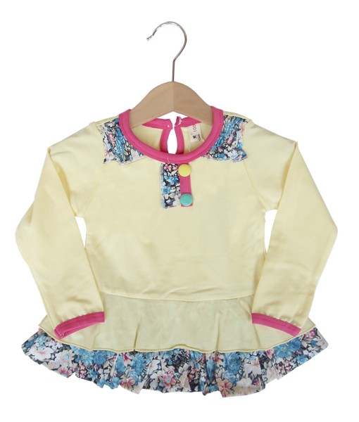 Flower Combination Top - Yellow 1