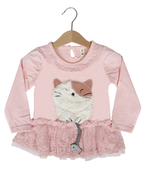 Kitty Frill Top - Pink 1