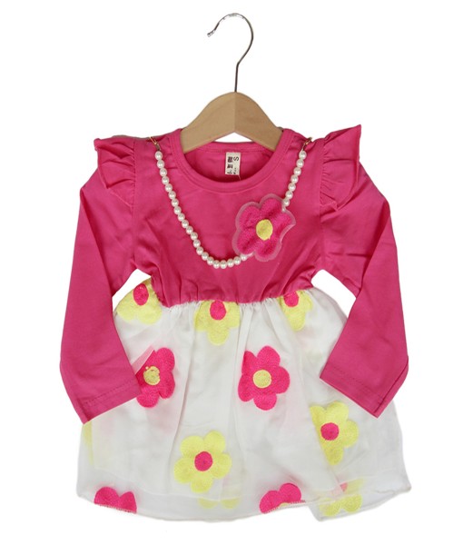 Necklace Flower Top - Pink Hot 1