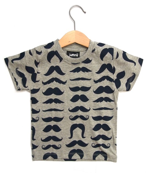 Mustache Grey Tee 1