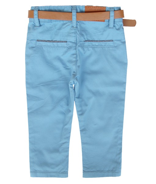 Stripe Lining Pant + Belt - Blue