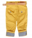 Stripe Lining Pant + Belt - Mustard