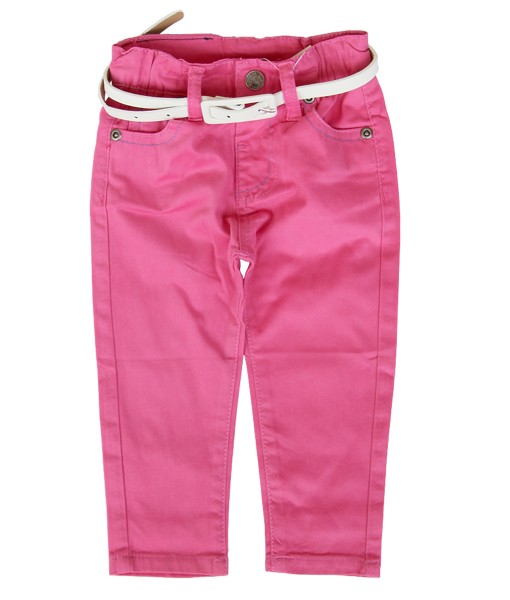 Girl Pink Pant + White Belt 1