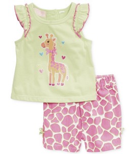 Giraffe Green Tee + Giraffe Pant