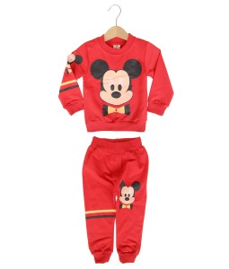Mickey Face Tee + Pant - Red