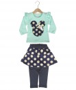Minnie Polka Tee + Pant - Turquoise