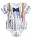 Suspender Print Stripes Bodysuit