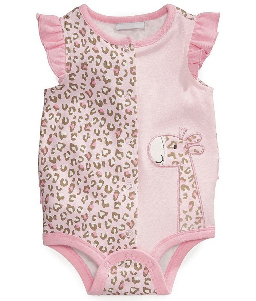 Giraffe Spot Pink Bodysuit 1