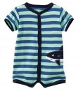 Shark Blue Stripes Romper