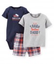 Tough Like Daddy Tee + Truck Bodysuit + Plaid Pant