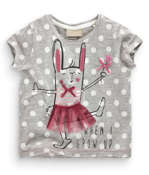 Rabbit Ballerina Grey Tee 1