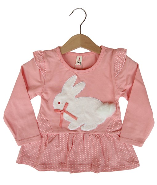 Bunny Dotted Top - Peach 1