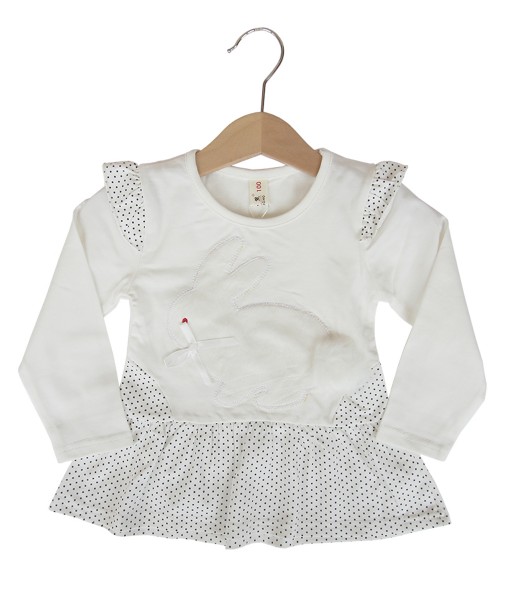Bunny Dotted Top - White 1