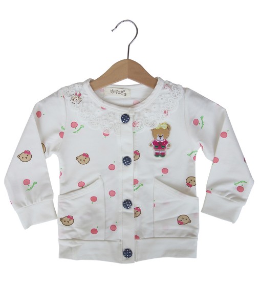 Bear Lace Cardigan - White 1