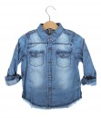 Torned Pocket Denim Shirt