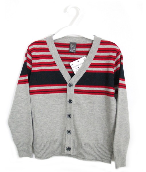 Grey Stripes Cardigan 1
