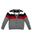 Grey Mid Stripe Cardigan