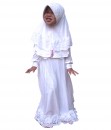 Gamis Tutu Dress + Jilbab - White