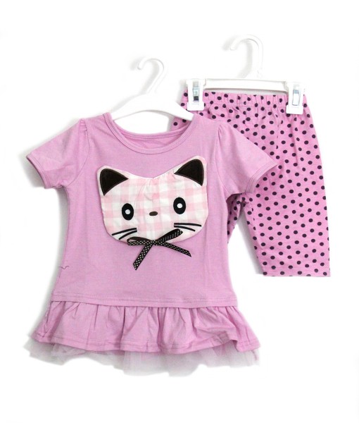 Plaid Kitty Purple Tutu Set 1
