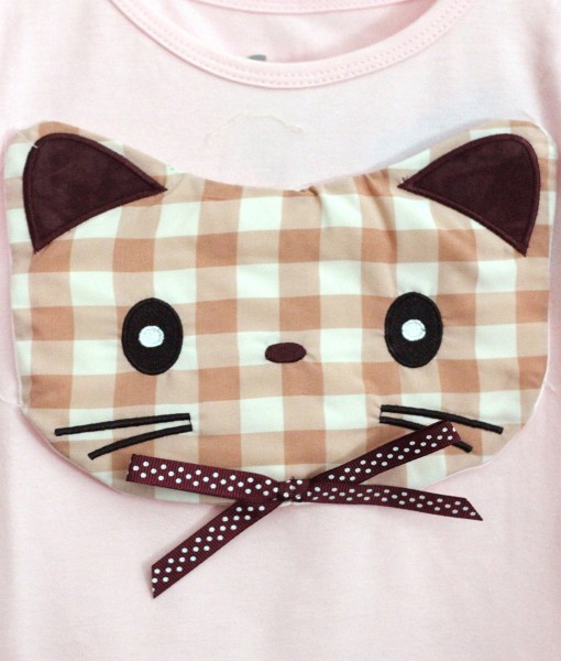 Plaid Kitty Soft Pink Tutu Set