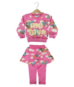 Love Flower Polka Tee + Pant - Pink