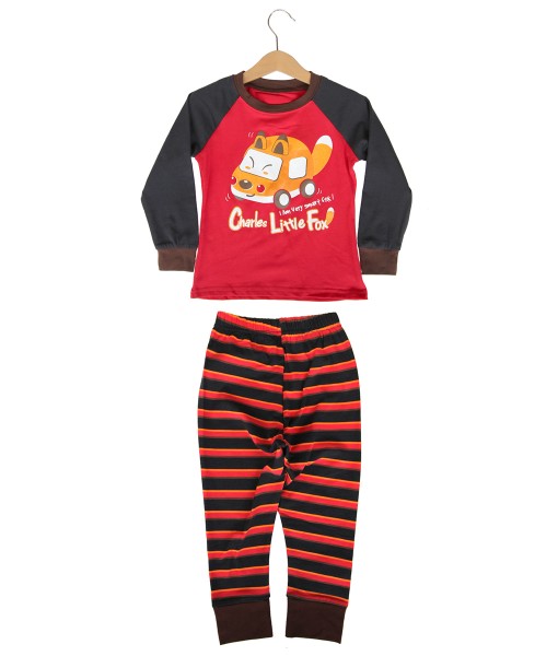Fox Car Red Pajama 1
