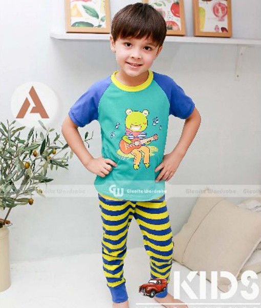 Frog Guitar Raglan Pajama