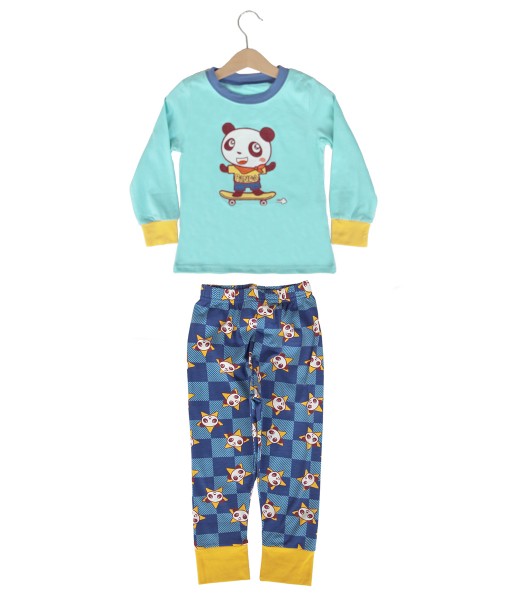 Panda Skateboard Star Pajama 1